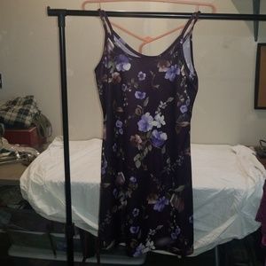 Purple floral dress